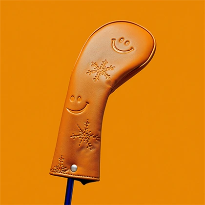 Golfförare /träklubb Set Head Cover & Smile Face Mönster