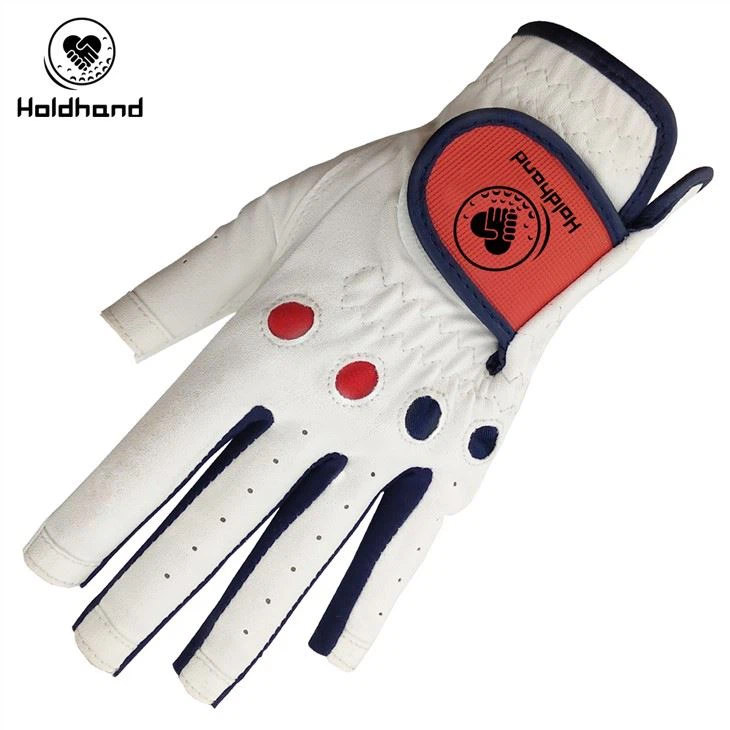 Fabrikspris Fashionabla design Custom Logo Cabretta Läder Golf Half Finger Glove OEM