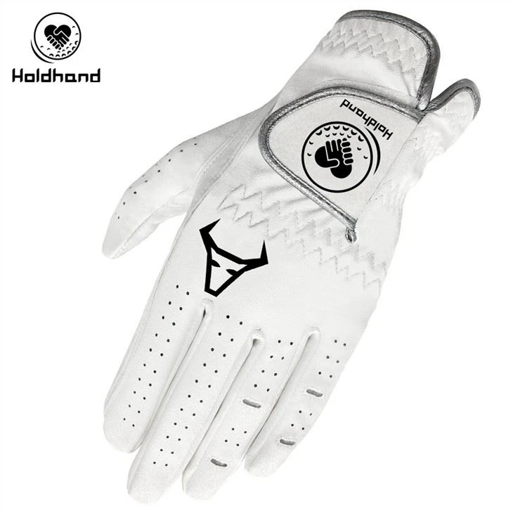 Finger Lettered Golf PU Leather Gloves Mixed With Sheepskin