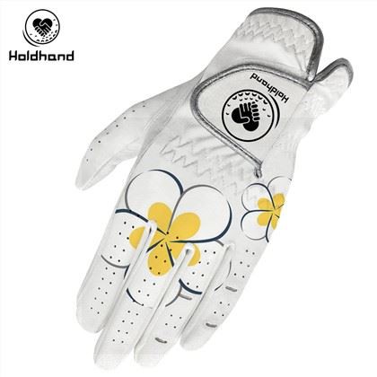 Skönhet blommönster äkta läder Custom Design Cabretta golfhandskar