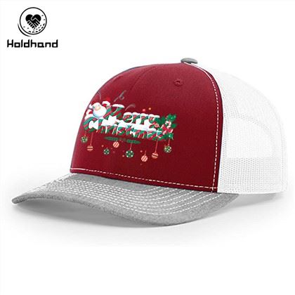 Christmas Holiday Design Trucker Hat Mesh Baseball Keps Justerbar Snapback Custom