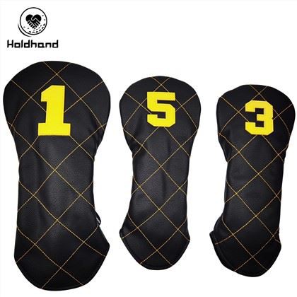 Fabrikspris Anpassad logotyp Träskydd Lädertyg Driver Head Cover