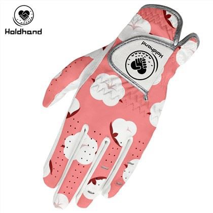 Kvinna Fit Utskrift Anpassad Design Tillverkning Hög kvalitet PU Cabretta Läder Golfhandskar
